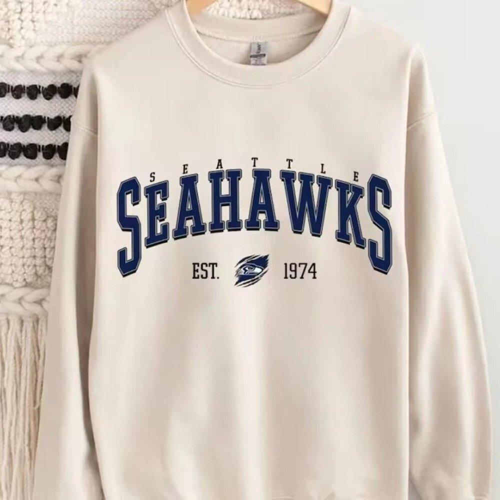 Seattle 1974 Football Retro Style Classic Fan Crewneck Sweatshirt